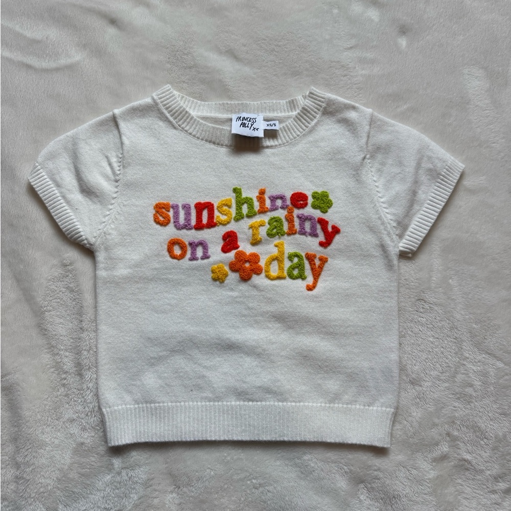 Princess Polly White and Red Short Sleeve Tee